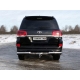 Защита задняя уголки 76 мм ТСС для Toyota Land Cruiser 200 Executive 2016-2021