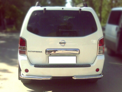 Защита задняя уголки 76 мм для Nissan Pathfinder 2010-2014