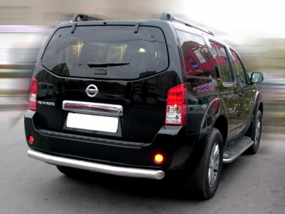 Защита заднего бампера 60 мм для Nissan Pathfinder 2010-2014