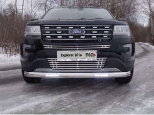 Накладка решётки радиатора верхняя 16 мм для Ford Explorer № FOREXPL16-03