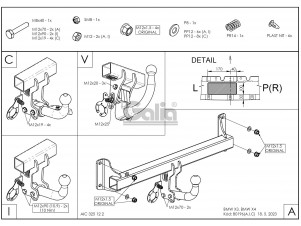 Фаркоп оцинкованный для BMW X3 F25 2010-2017, BMW X4 F26 2014-2018, кроме моделей с M-пакетом вертикальное быстросъемное крепление шара с ключом №B019V
