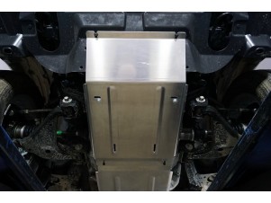 Защита картера и переднего моста (алюминий) 4мм для JAC T6/T8 Pro 2018-н.в. , Sollers ST6 2023-н.в., ST8 2.0TD 2025-н.в. (дизель) 4WD МКПП №ZKTCC00546