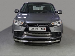 Защита переднего бампера с ДХО 60 мм для Mitsubishi ASX № MITSASX17-19