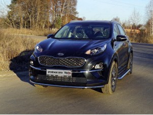 Защита переднего бампера 42 мм для Kia Sportage № KIASPORT18-18