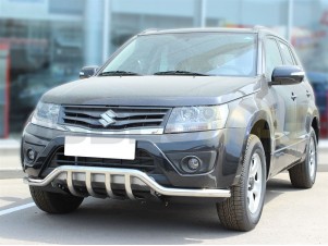 Защита переднего бампера Сити Гард 53-43 мм с защитой картера для Suzuki Grand Vitara № GVN10 6