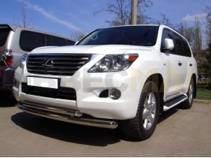 Защита передняя двойная 76-53 мм для Lexus LX-570 № LX12 1.1