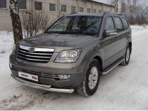 Защита передняя двойная 76-50 мм для Kia Mohave № KIAMOH-01