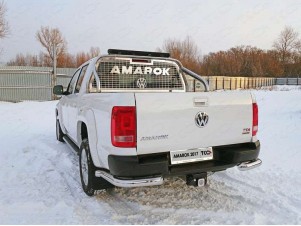 Защита кузова и заднего стекла со светодиодной фарой 75х42 мм на кузов для Volkswagen Amarok № VWAMAR17-24