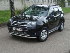 Защита передняя двойная 60/42 мм для Renault Duster № RENDUST12-01
