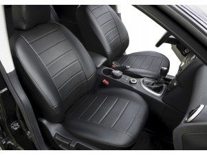 Чехлы Rival экокожа черные Строчка на спинку 40/60 для Nissan Terrano/Renault Duster № SC.4702.1