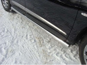 Пороги труба 76 мм для Infiniti JX35/QX60 № INFJX3513-07