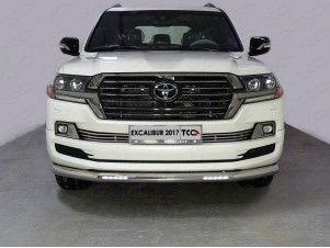 Защита переднего бампера с ДХО 76 мм для Toyota Land Cruiser 200 Excalibur № TOYLC200EXCAL17-04