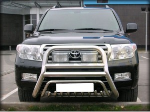 Кенгурин передний 76-60 мм с защитой картера для Toyota Land Cruiser 200 № LCN2013 1
