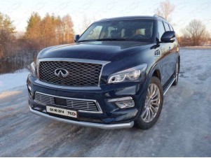 Защита переднего бампера 76 мм для Infiniti QX80 № INFQX8014-02