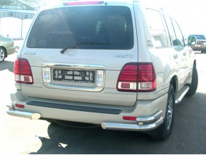 Защита заднего бампера "уголки" d-76+53 для Lexus LX-470 2002-2008 LX_7