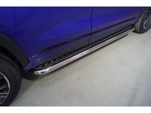 Пороги с площадкой 60,3 мм для Exeed LX 1.5L Turbo 2WD 2022 – н.в. EXEEDLX22-17