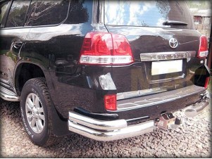 Защита задняя двойные уголки 101-60 мм для Toyota Land Cruiser 200 № LCN 9