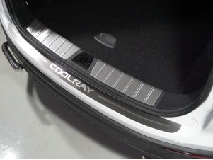 Накладка на задний бампер лист шлифованный надпись Coolray для Geely Coolray № GEELCOOL20-06