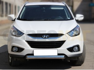Защита передняя овальная 76х40 мм для Hyundai ix-35 № HIX35_1.3