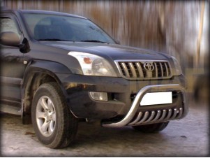 Кенгурин 76 мм с защитой картера 43 мм без отбойника для Toyota Land Cruiser Prado 120 № LCPR 2