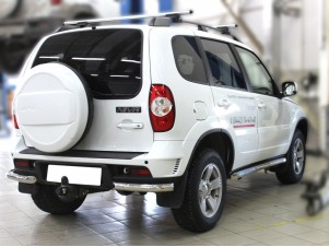 Защита заднего бампера "уголки" d-60 для Chevrolet Niva 2009 – н.в. NSVN_3