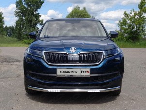 Защита переднего бампера с ДХО 60 мм для Skoda Kodiaq № SKOKOD17-16
