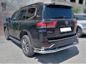 Защита заднего бампера "волна" d-76+43 для Toyota Land Cruiser 300 70TH ANNIVERSARY 2021–н.в. LCN300_10
