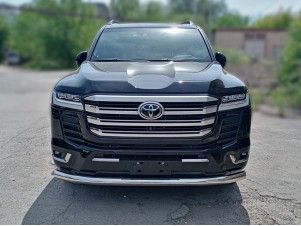 Защита переднего бампера радиусная d-76 с подгибами для Toyota Land Cruiser 300 70TH ANNIVERSARY 2021–н.в. LCN300_4.2
