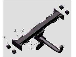 ТСУ Фаркоп Avtos на Volkswagen Multivan № VW 17