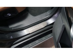 Накладки на пороги задние (лист шлифованный надпись Changan) 2шт для Changan CS95 2.0L 4WD 2024-н.в. №CHANCS95NEW24-01